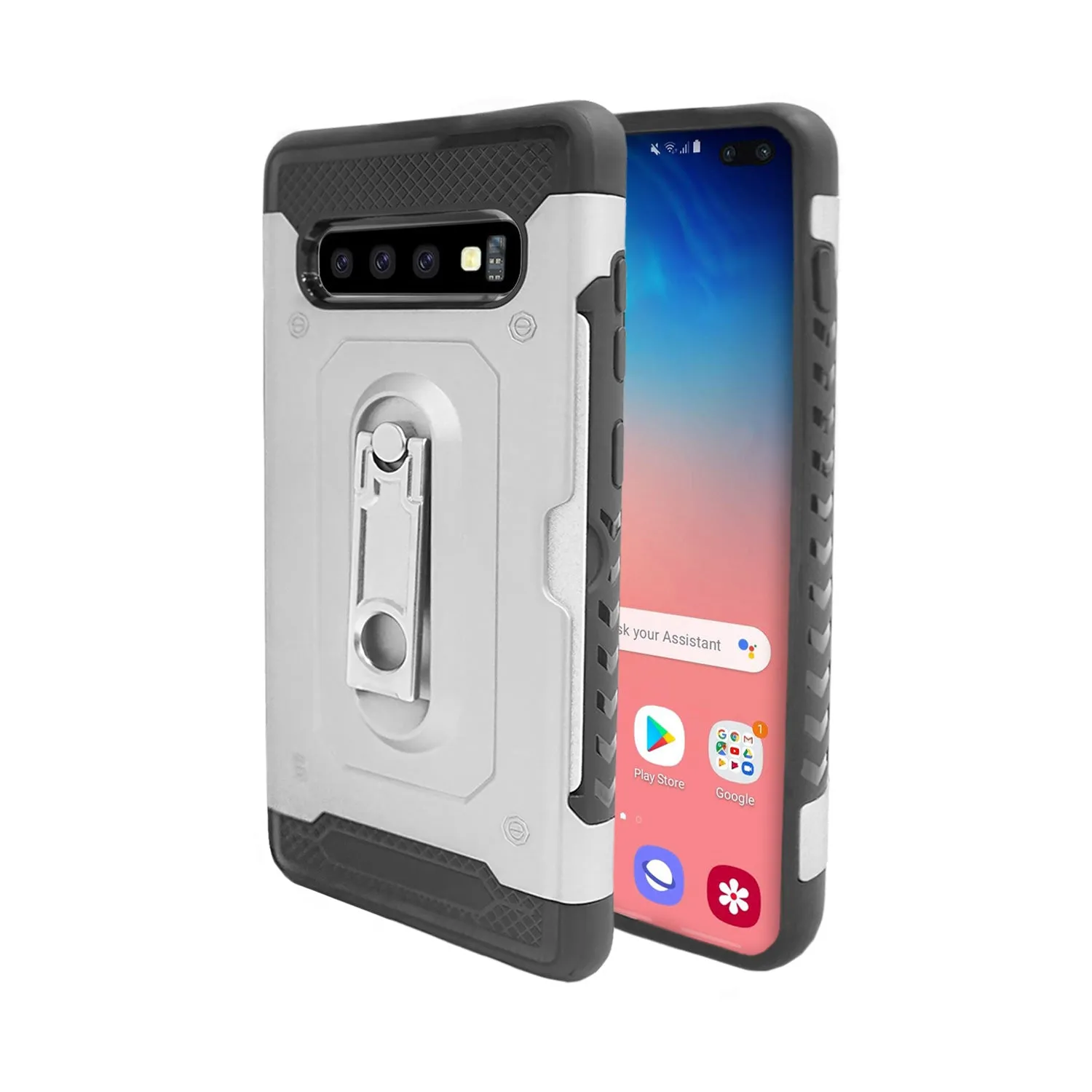 Samsung Galaxy S10 Case - Heavy-Duty, Card Slot, Kickstand