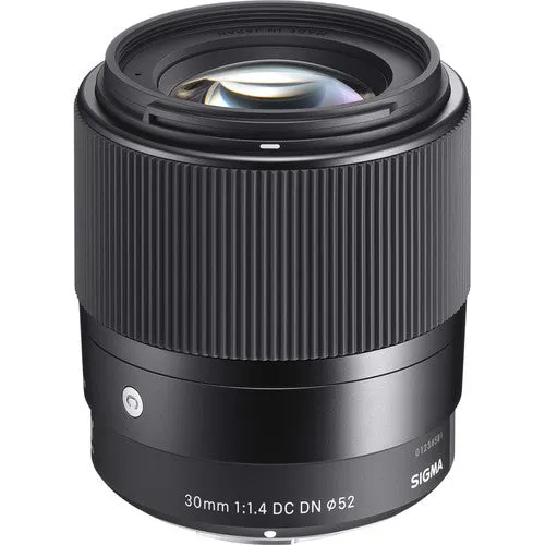 Sigma 30mm f/1.4 DC DN Lens for Micro Four Thirds with Bag, 64GB Kit Bundle