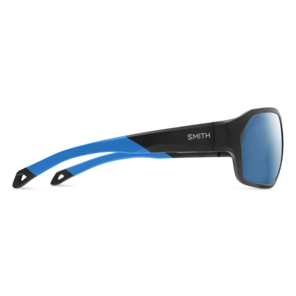 Smith Deckboss Matte Black Blue Frame - ChromaPop Polarized Blue Mirror Lens - Polarized Sunglasses