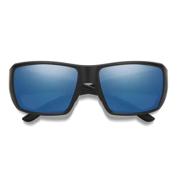 Smith Guide's Choice S Matte Black Frame - ChromaPop Polarized Blue Mirror Lens - Polarized Sunglasses