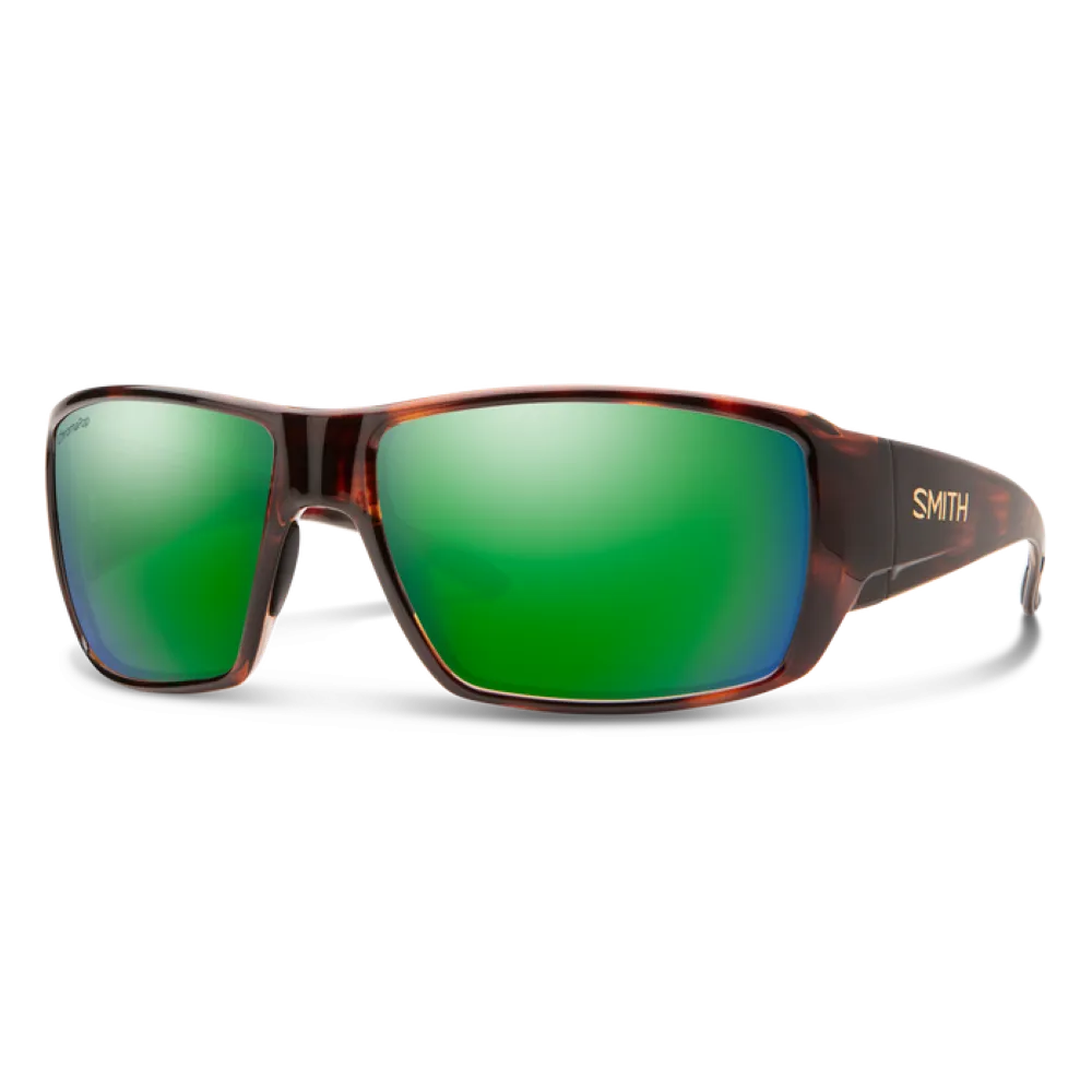 Smith Guide's Choice Tortoise Frame - ChromaPop Glass Polarized Green Mirror Lens - Polarized Sunglasses