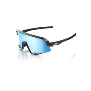 Sunglasses 100% Slendale Matte Black - HiPER Blue Multilayer Mirror