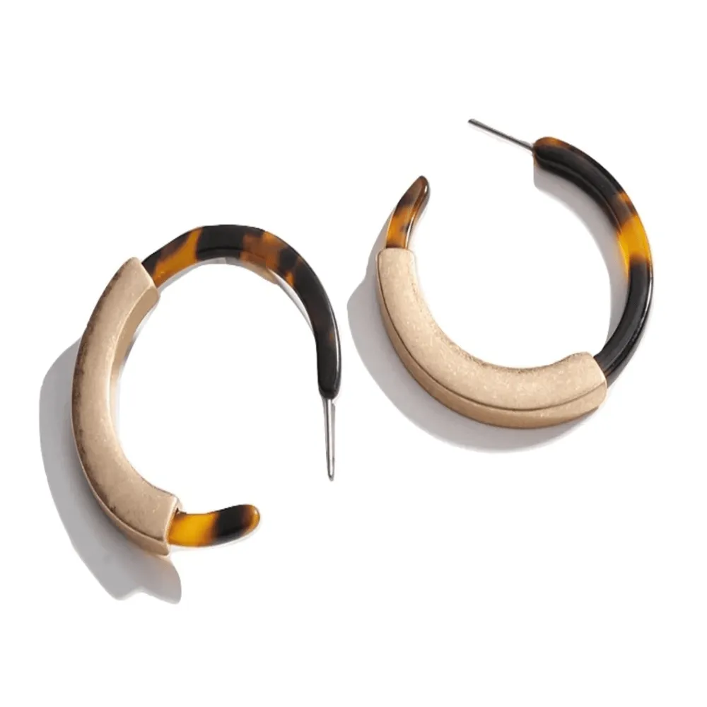 Tortoise Hoop Earrings